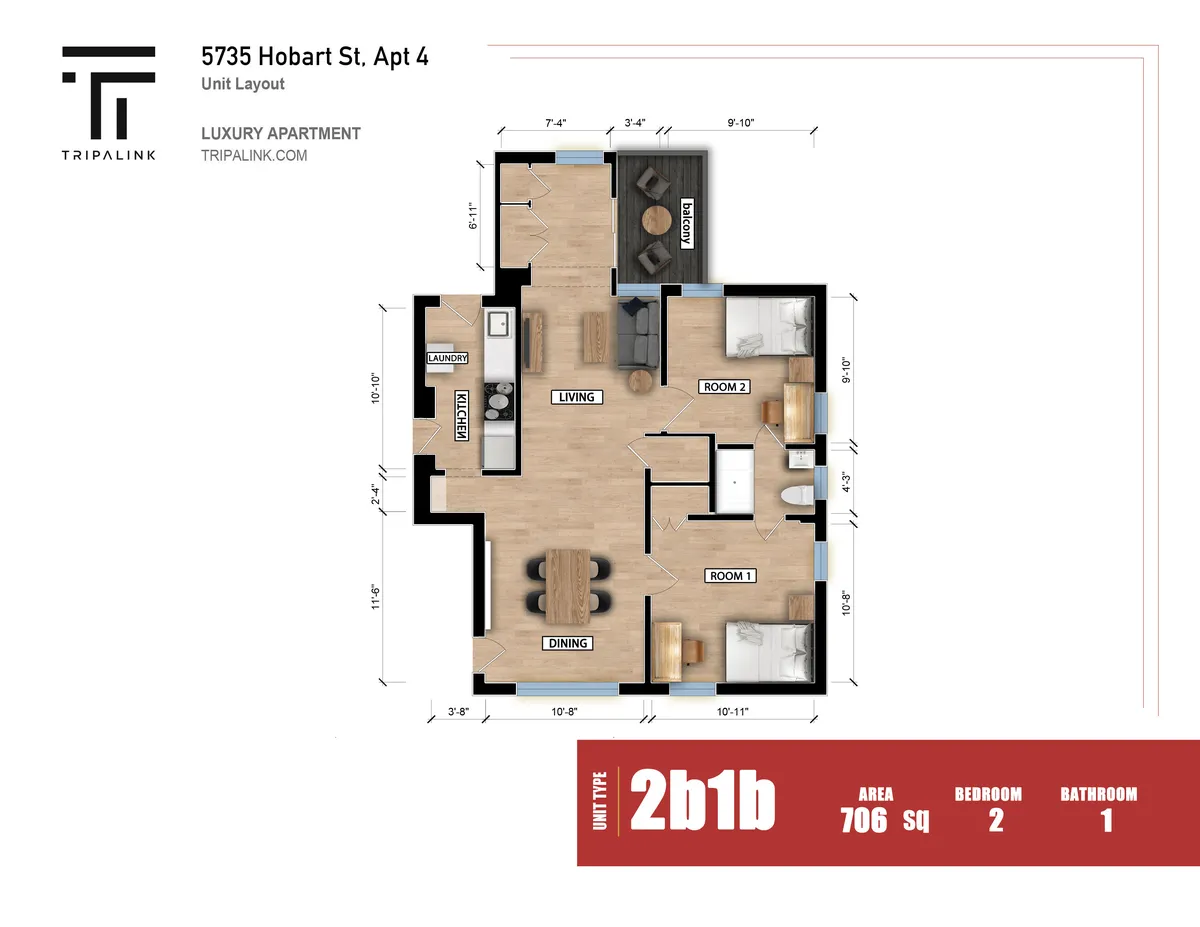  Apt 4  -  5735 - 5737 Hobart St, Pittsburgh, PA 15217  - Gallery -  24
