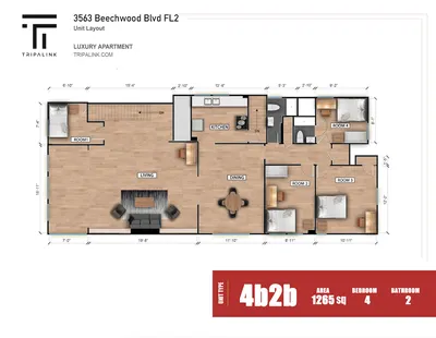  4 Beds 2 Baths (3563 Beechwood Blvd)  -  3563-3565 Beechwood Blvd  - Gallery -  2