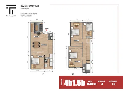 4 Beds 1.5 Baths - 2326 Murray Ave - Gallery - 1