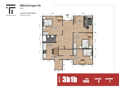 3 Beds 1 Bath - 5856 Darlington Rd - Gallery - 1