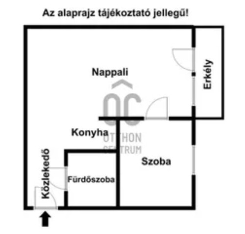 2 rooms apartment of 43m² in Debrecen - Floorplans