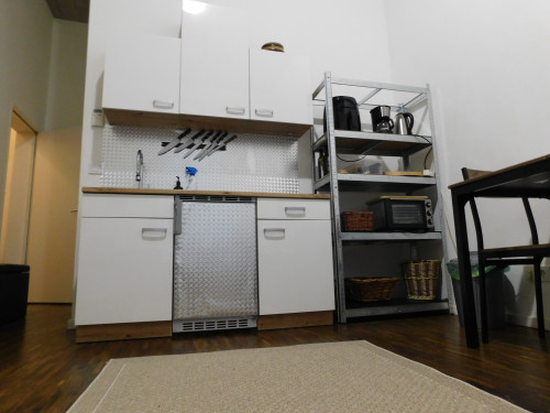 Industrial style studio loft with 4 m. high ceiling next to Gleisdreieck Park