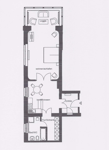 Apartment in Leubnitzer Straße, Dresden for 73 m² with 1 bedroom