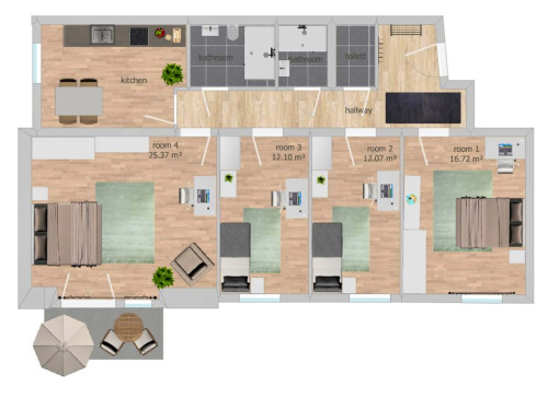 Ginhardtstraße 40 - 1. OG / Zimmer 1 - Gallery - 8