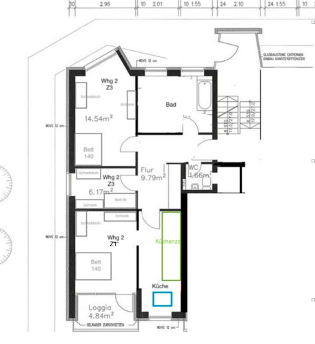 Geroldseckstraße 16 Whg 2 - EG / Zimmer 1