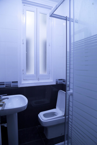 Attractive double bedroom in a modern 11-bedroom student apartment in the Opera neighbourhood