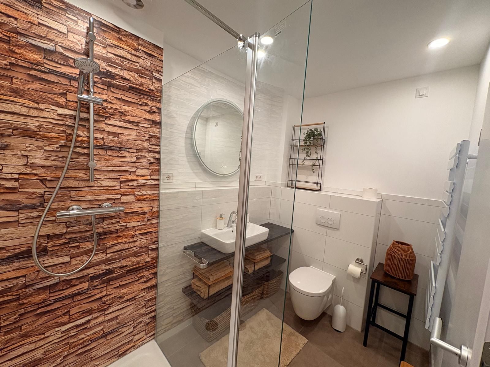  Modern 3.5-Room Furnished Duplex With Home Theater, AC, And A Charging Station – Separate Entrance,   -  Modern 3.5-room furnished duplex with home theater, AC, and a charging station – separate entrance, first occupancy following renovation  - Gallery -  13