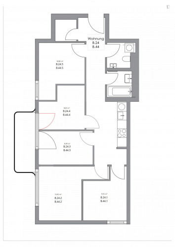 Single bedroom in 5-bedroom apartment