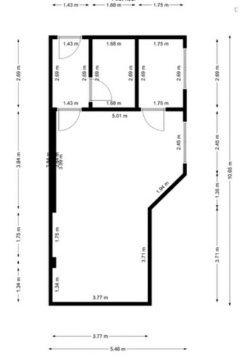 Apartment in Straßmannstraße, Berlin for 46 m²