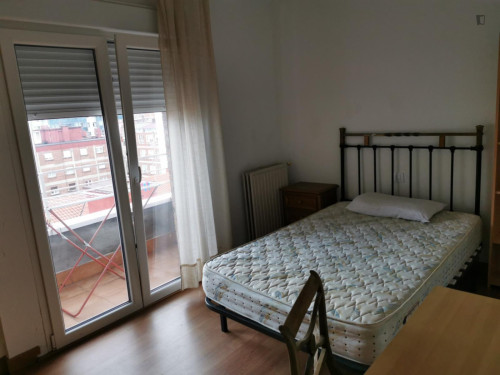 Appealing room with balcony next to the beach and the university campus