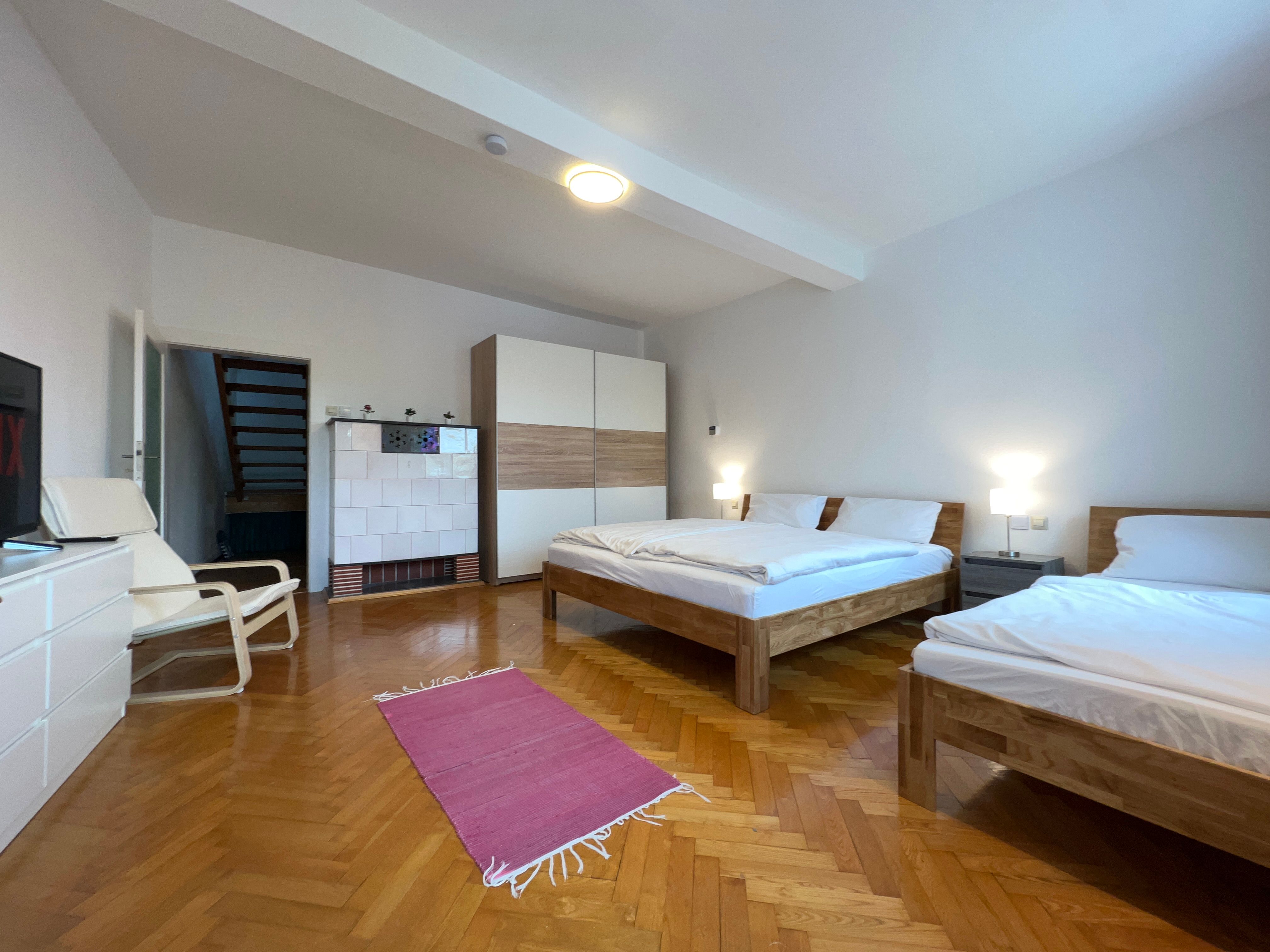 Large Maisonette Apartment By Rabe Washing Machine Terrace (15 Min. KA City | 10 Min. KIT Nord | 8 M - 24