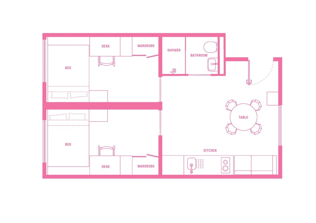 Double Bed, 2 Bed Apartment - Scape Carlton - Gallery - 3