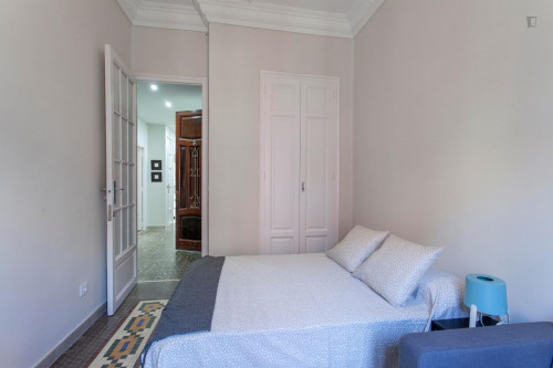 Admirable double bedroom with a balcony, in the Gran Via neighbourhood