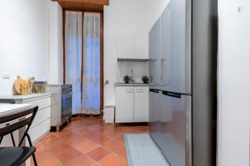 Bed in a twin bedroom, in a 4-bedroom apartment near IED Istituto Europeo di Design - Gallery - 14