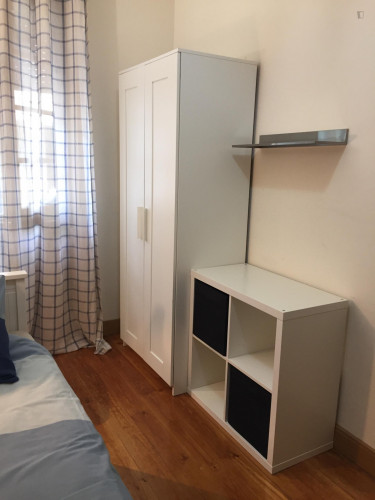 Pink or blue single small bedroom