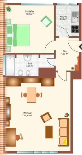 Perfect and pretty flat in excellent location, Düsseldorf