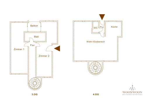 Modern 3-room maisonette apartment in the heart of Berlin