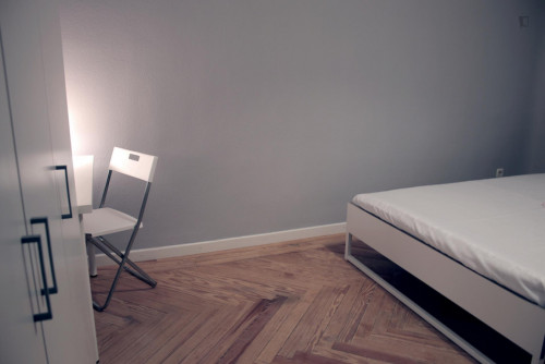 Suitable single bedroom in an 8-bedroom flat, near the heart of Madrid