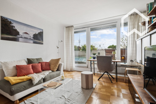Wohnen im Olympiapark mit großem Balkon