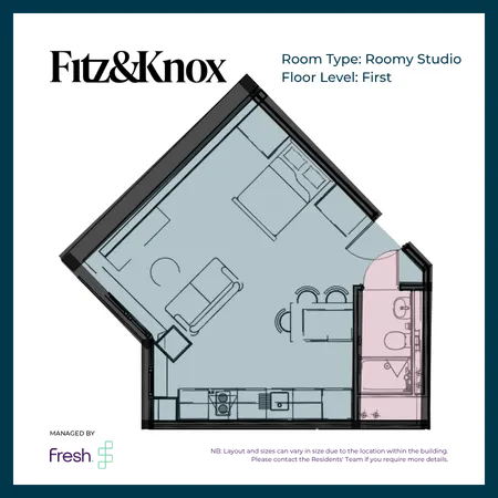  Roomy Studio Apartment  -  Fitz & Knox  - Gallery -  8