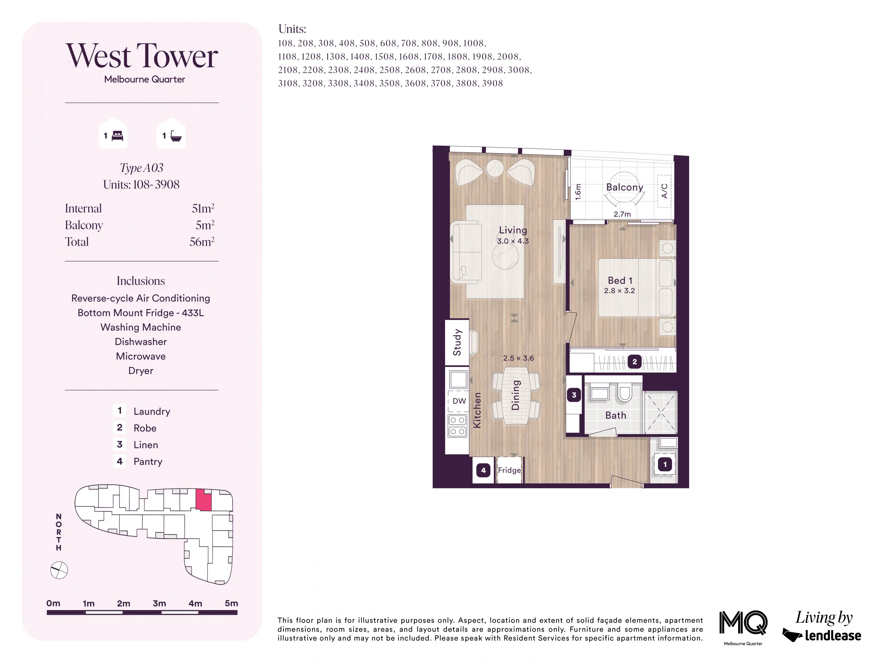 1 Bedroom, 1 Bathroom Apartment With Study Desk (Furnished) - 15