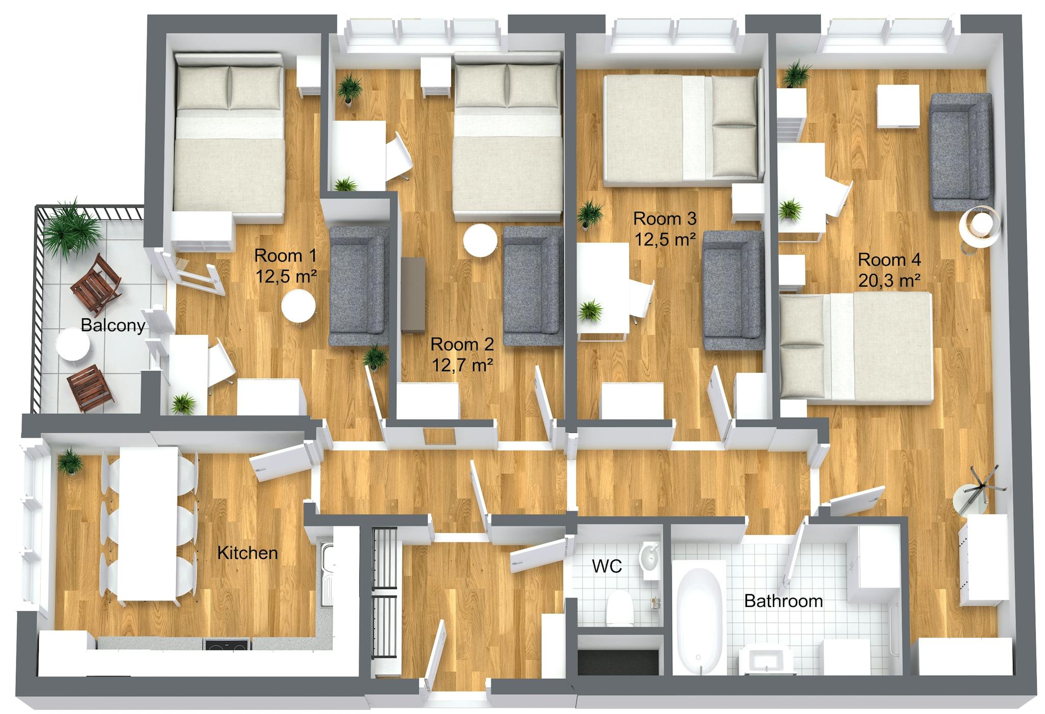  Private Room  -  Sonnleithnergasse, Vienna  - Gallery -  1