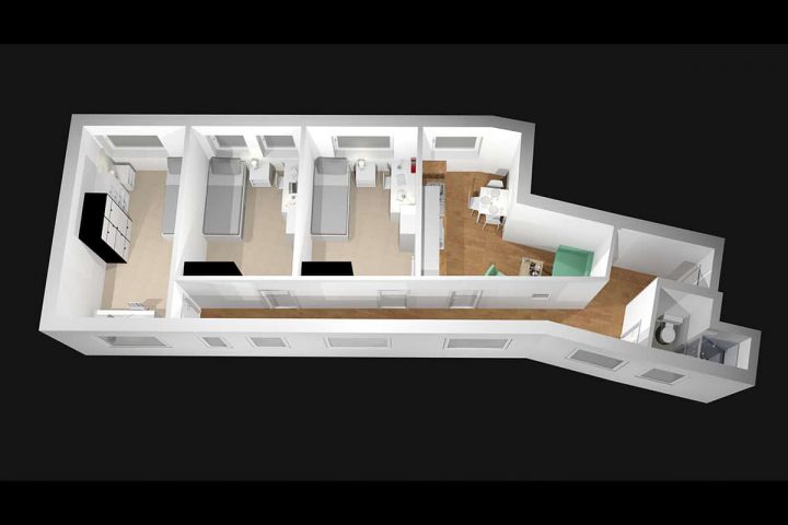  Standard – 3 Bed Flat  -  207 King Street  - Gallery -  5