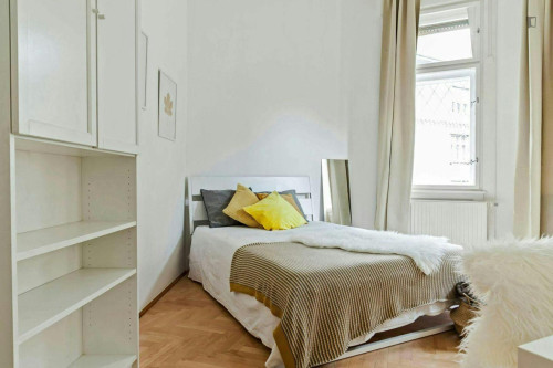 Very cool double bedroom in District VII.