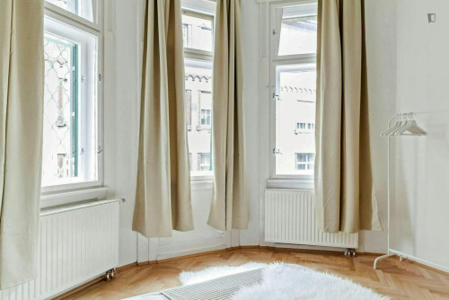 Very cool double bedroom in District VII.