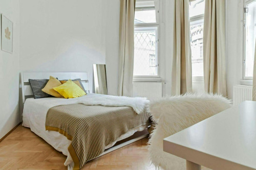 Very cool double bedroom in District VII.