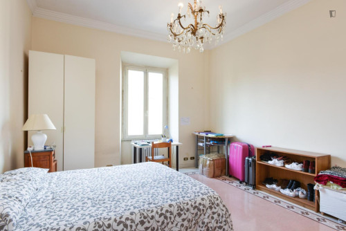 Cool double bedroom in lively Esquilino