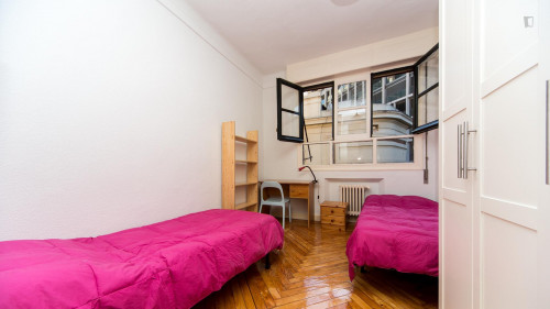 Twin bedroom in Malasaña