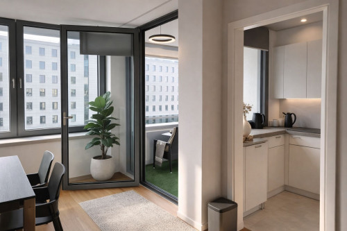 Premium Furnished Studio in Düsseldorf-Golzheim – Balcony, Parking & Excellent Connections