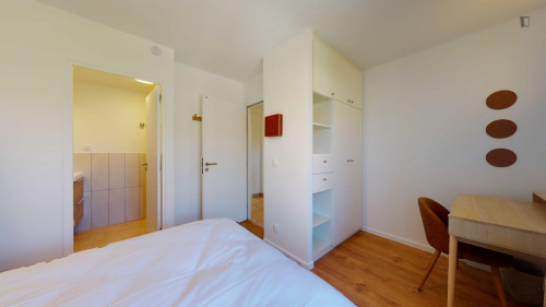 Neat double ensuite bedroom in Cachan