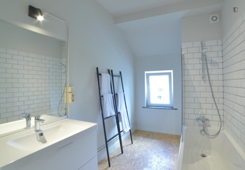 Inviting double ensuite bedroom near Parc du Cinquantenaire