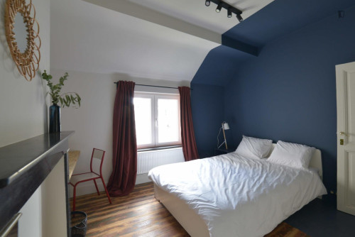 Inviting double ensuite bedroom near Parc du Cinquantenaire