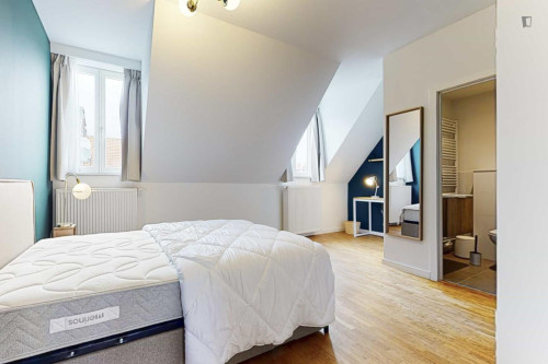 Pleasant ensuite single bedroom near Schuman metro