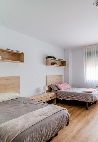Bed in twin bedroom close to the UNIR - Gallery - 14