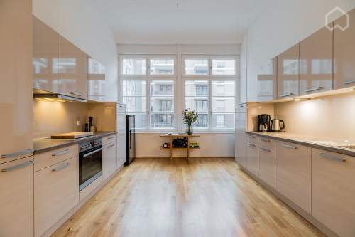 Central, light-flooded Design-Apartment with Balcony in Mitte