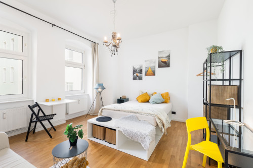 Quiet historic apartment with beautiful garden view in a prime location.