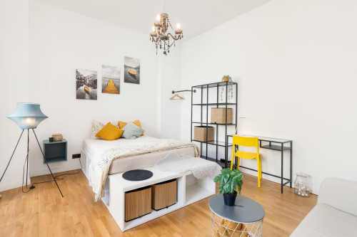 Quiet historic apartment with beautiful garden view in a prime location.