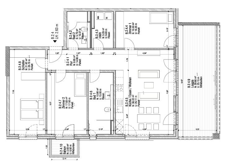 Modern & Fully Furnished 4-Room Apartment With Loggia – Central, Bright & Stylish! - Modern & Fully Furnished 4-Room Apartment with Loggia – Central, Bright & Stylish! - Gallery - 15