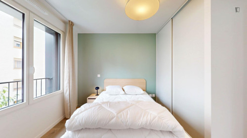Cosy single bedroom near Parc Marguerite Yourcenar
