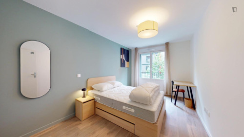 Comfy single bedroom near Parc Marguerite Yourcenar