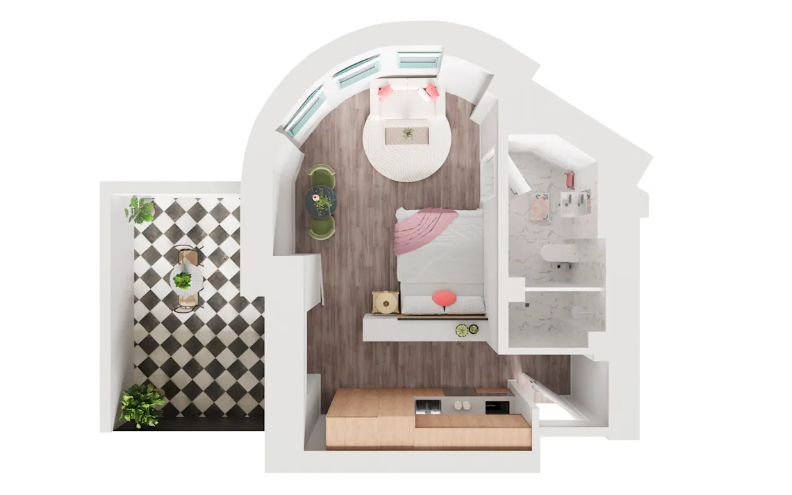 Studio Luxe Balcony