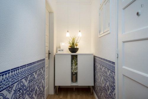 Inviting double bedroom not far from Santo Amaro train station