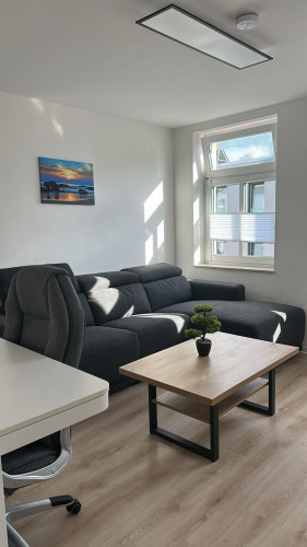 Fully Furnished Business Apartment with Equipped Kitchen & Washer in Rostock