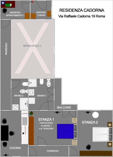 Appartamento in Via Raffaele Cadorna, Roma
