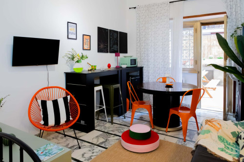 SAPIENZA - close to METRO C: large room with double bed and PRIVATE terrace [#P1]  - Gallery -  5