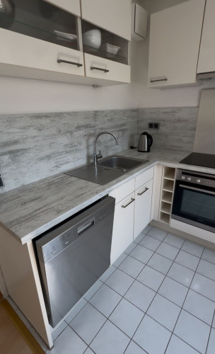 Stylish 1-bedroom apartment with open kitchen, terrace & parking near the Baltic Sea in Börgerende